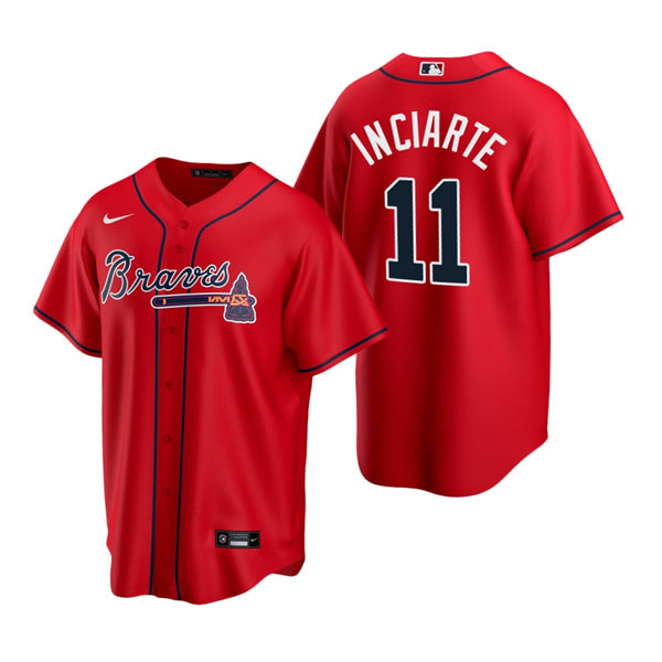 Men's Atlanta Braves #11 Ender Inciarte Nike Red Alternate Cool Base Jersey
