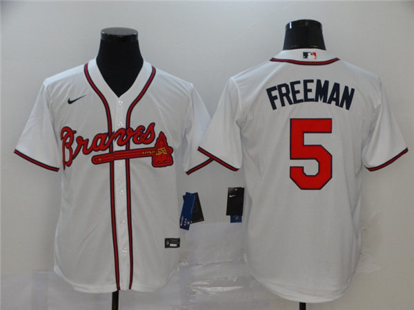 Men's Atlanta Braves #5 Freddie Freeman Nike Home White Cool Base Jerseys