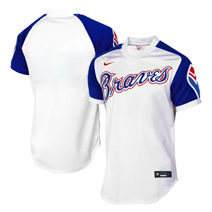 Men's Atlanta Braves 1974 Throwback Jersey 1974 BLANK