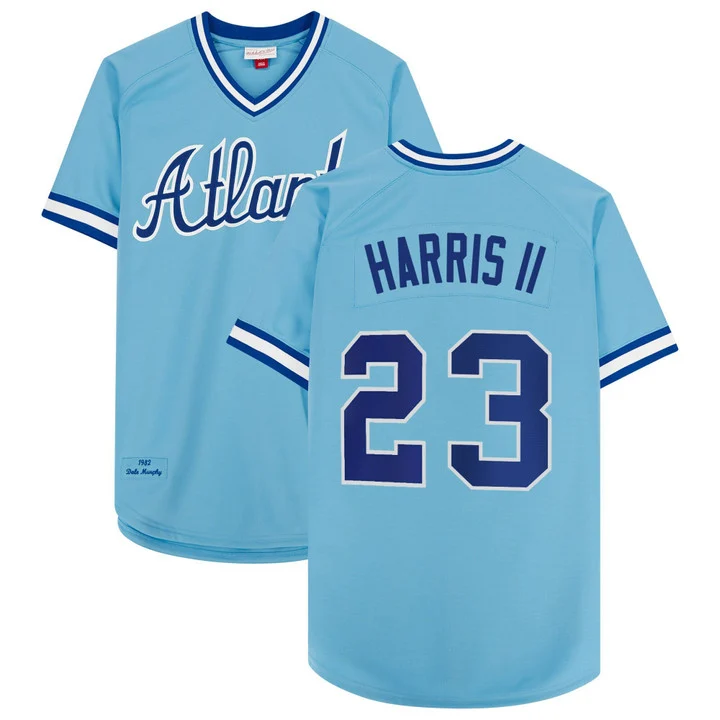 Men's Atlanta Braves 1974 Throwback Jersey 1982#23 MICHAEL HARRIS II