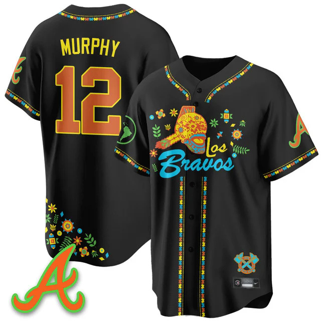 Men's Atlanta Braves 2025 Los Bravos Jersey V2 #12 sean murphy.webp