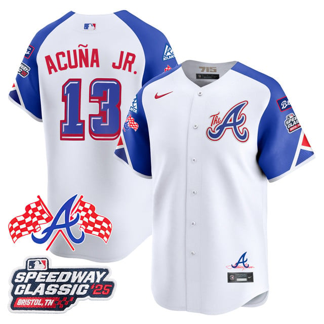 Men's Atlanta Braves 2025 Speedway Classic Limited Jersey V1 #13 Ronald Acuna JR.