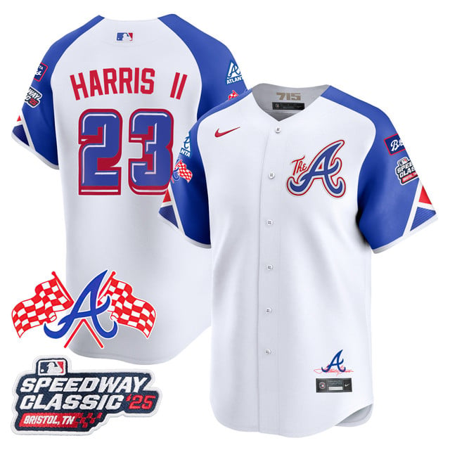 Men's Atlanta Braves 2025 Speedway Classic Limited Jersey V1 #23 Michael Harris II