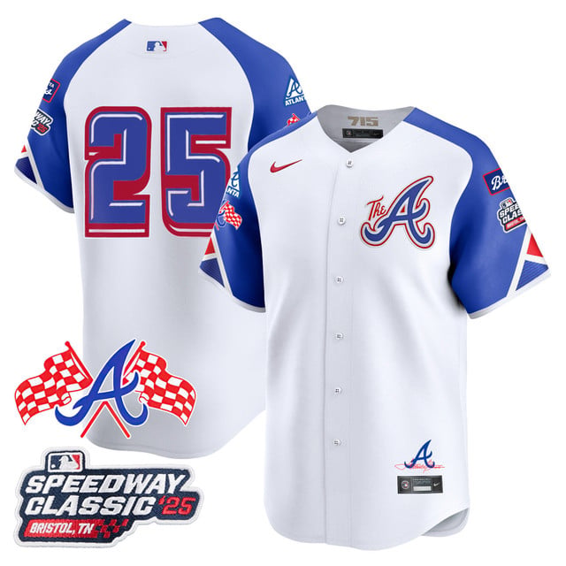 Men's Atlanta Braves 2025 Speedway Classic Limited Jersey V1 #25