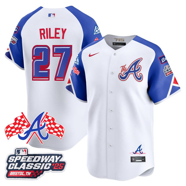 Men's Atlanta Braves 2025 Speedway Classic Limited Jersey V1 #27 Austin Riley