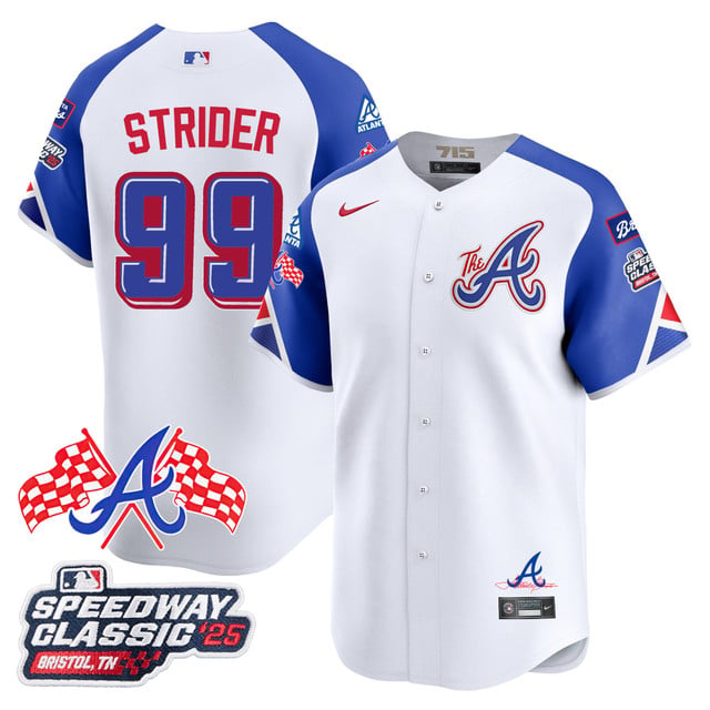 Men's Atlanta Braves 2025 Speedway Classic Limited Jersey V1 #99 Spencer Strider