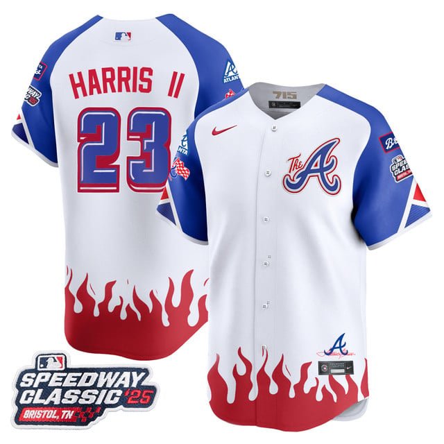 Men's Atlanta Braves 2025 Speedway Classic Limited Jersey V2 #23 Michael Harris II