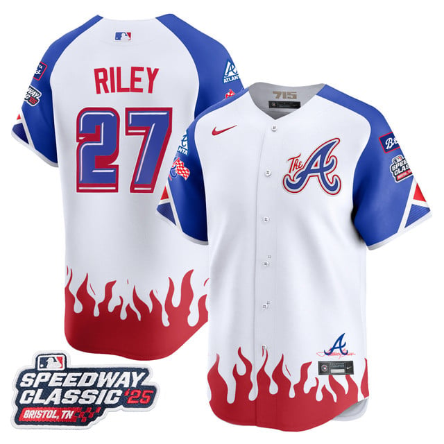 Men's Atlanta Braves 2025 Speedway Classic Limited Jersey V2 #27 Austin Riley