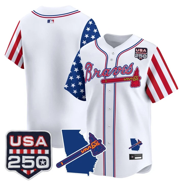 Men's Atlanta Braves America 250 Edition Vapor Premier Limited Jersey BLANK