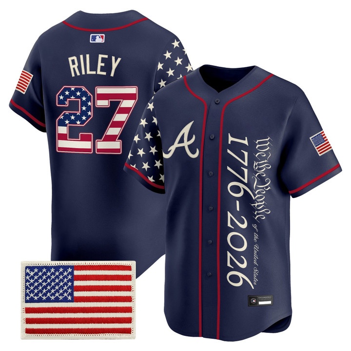 Men's Atlanta Braves America 250 Edition Vapor Premier Limited Jersey V2 #27 AUSTIN RILEY