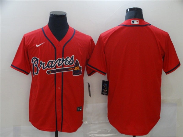 Men's Atlanta Braves Blank Nike Red Alternate Cool Base Team Jerseys