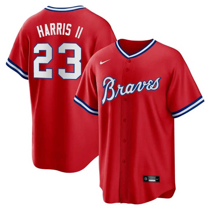 Men's Atlanta Braves Throwback 1974 - 1982 Cool Base Jersey 1980 #23 Michael Harris II