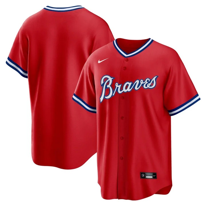 Men's Atlanta Braves Throwback 1974 - 1982 Cool Base Jersey 1980 BLANK