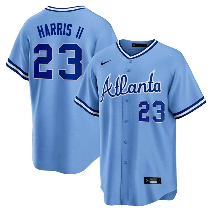 Men's Atlanta Braves Throwback 1974 - 1982 Cool Base Jersey 1982 #23 Michael Harris II