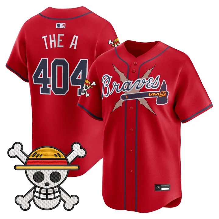 Men's Atlanta Braves x One Piece Vapor Premier Limited Jersey #404 The A 404