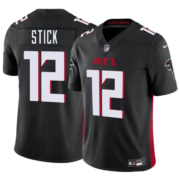 Men's Atlanta Falcons #12 Easton Stick Black 2025 F.U.S.E. Vapor Untouchable Limited Football Stitched Jersey