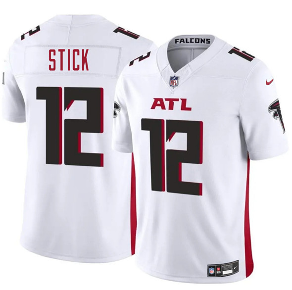 Men's Atlanta Falcons #12 Easton Stick White 2025 F.U.S.E. Vapor Untouchable Limited Football Stitched Jersey