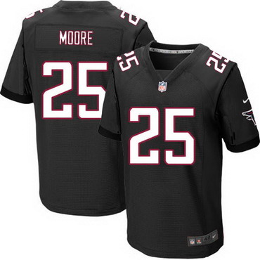 Men's Atlanta Falcons #25 William Moore Nike Elite Black Jersey