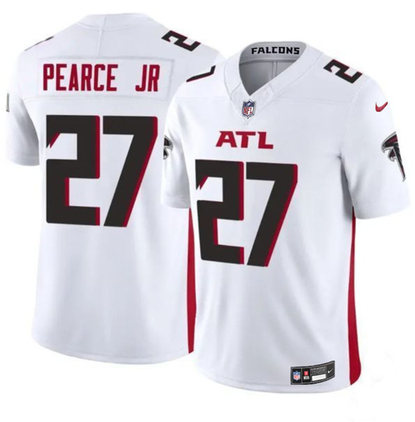 Men's Atlanta Falcons #27 James Pearce Jr White 2025 Draft F.U.S.E. Vapor Untouchable Limited Football Stitched Jersey