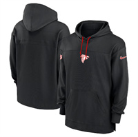 Men's Atlanta Falcons Black Performance Pullover Hoodie