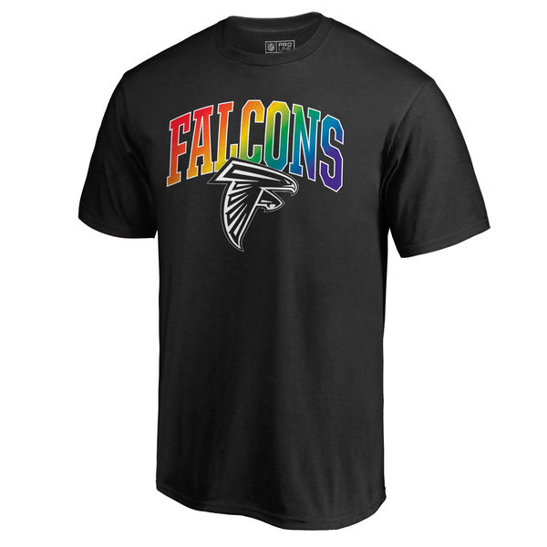 Men's Atlanta Falcons NFL Pro Line By Fanatics Branded Black Big & Tall Pride T-Shirt