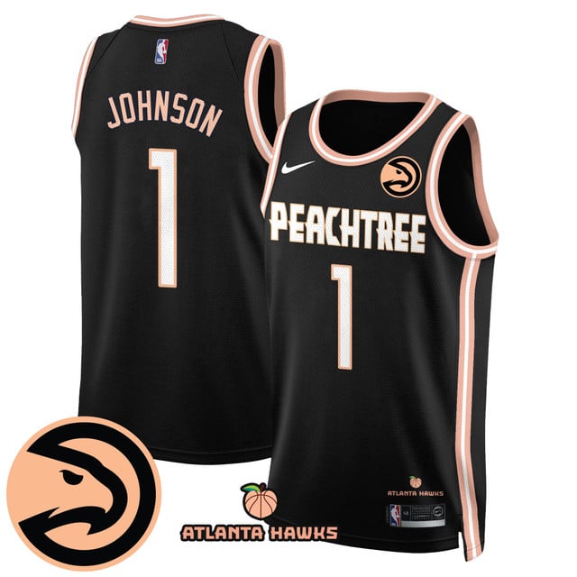 Men's Atlanta Hawks “Peachtree” City Edition Jersey #1 Jalen Johnson