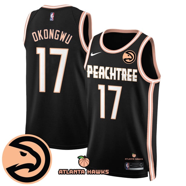 Men's Atlanta Hawks “Peachtree” City Edition Jersey #17 Onyeka Okongwu