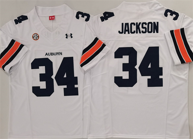 Men's Auburn Tigers #34 Bo Jackson White 2024 F.U.S.E. Limited Stitched Jersey