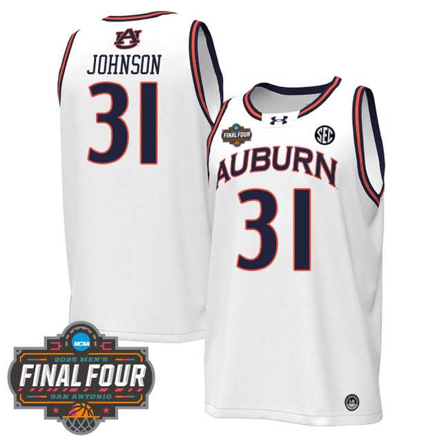 Men's Auburn Tigers Men's Basketball 2425 Jersey - Final Four Patch #31 JOHNSON.webp