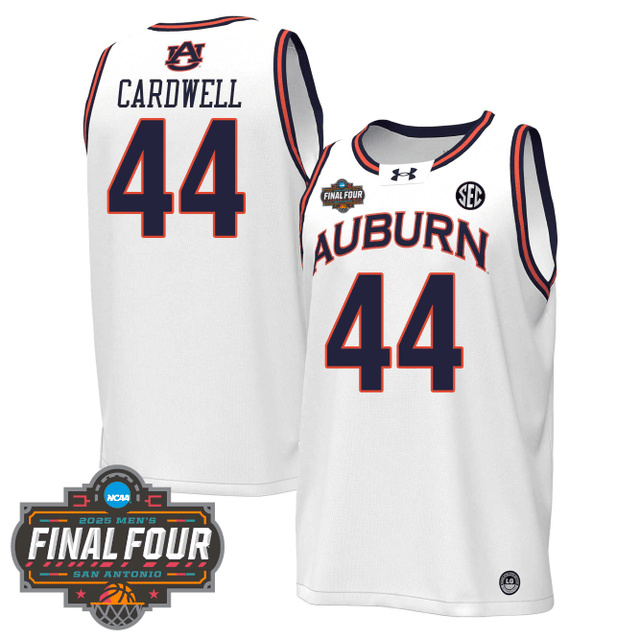 Men's Auburn Tigers Men's Basketball 2425 Jersey - Final Four Patch #44 CARDWELL.webp