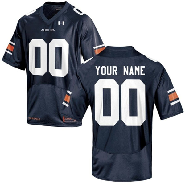 Men's Auburn Tigers Navy Customized Football Jersey