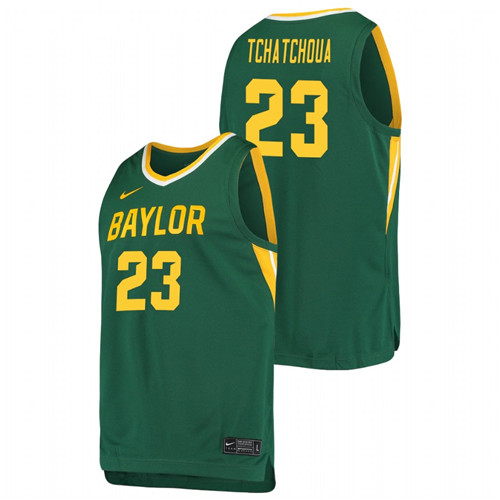 Men's BAYLOR BEARS Jonathan Tchamwa Tchatchoua Basketball 2021 Replica Jersey Green