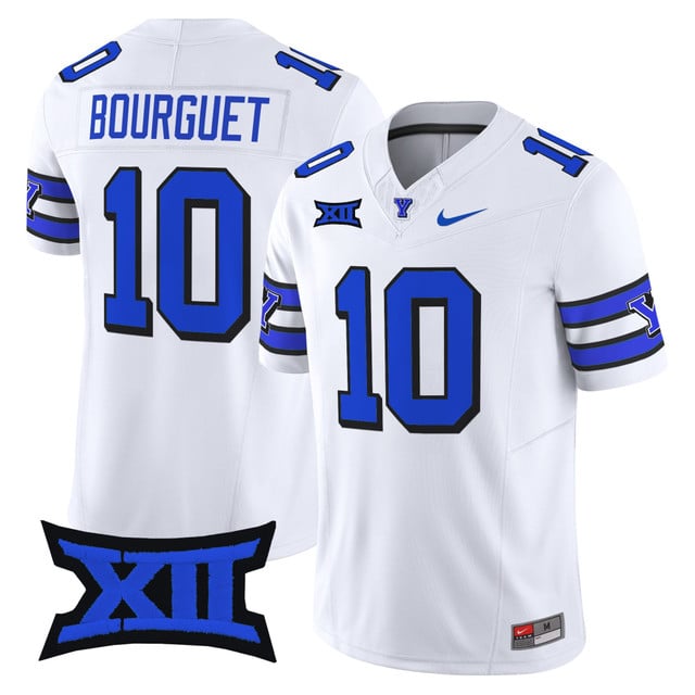 Men's BYU Cougars 2025 Vapor Limited Jersey 1996 throwback #10 Treyson Bourguet