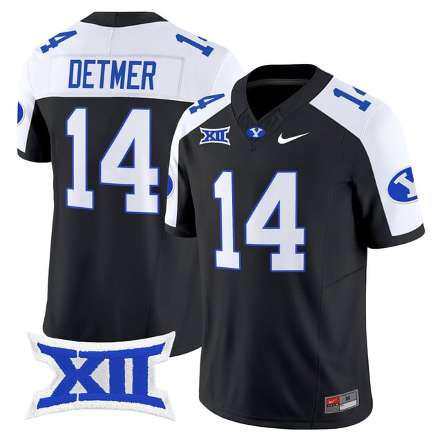 Men's BYU Cougars 2025 Vapor Limited Jersey black #14 Ty Detmer