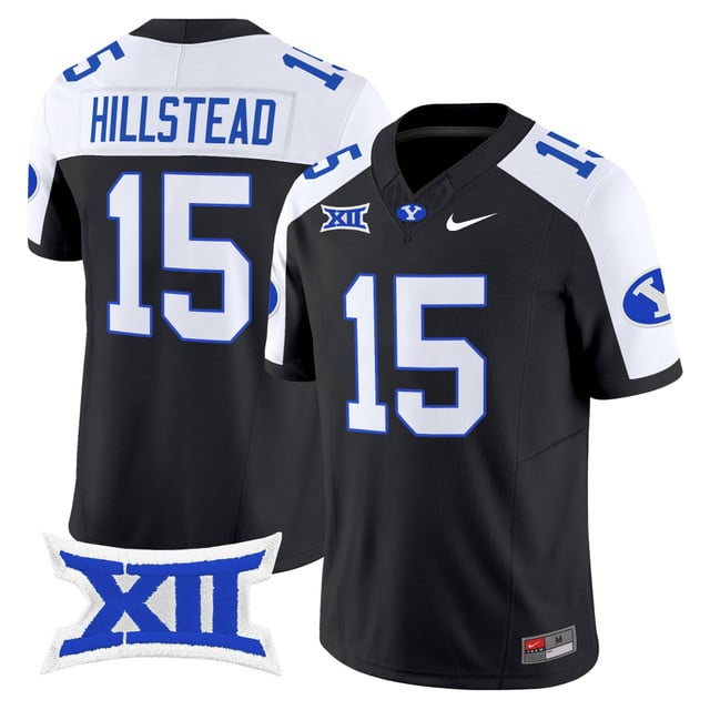 Men's BYU Cougars 2025 Vapor Limited Jersey black #15 McCae Hillstead