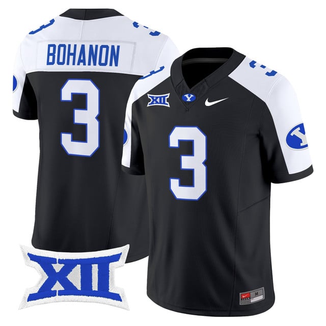 Men's BYU Cougars 2025 Vapor Limited Jersey black #3 Gerry Bohanon