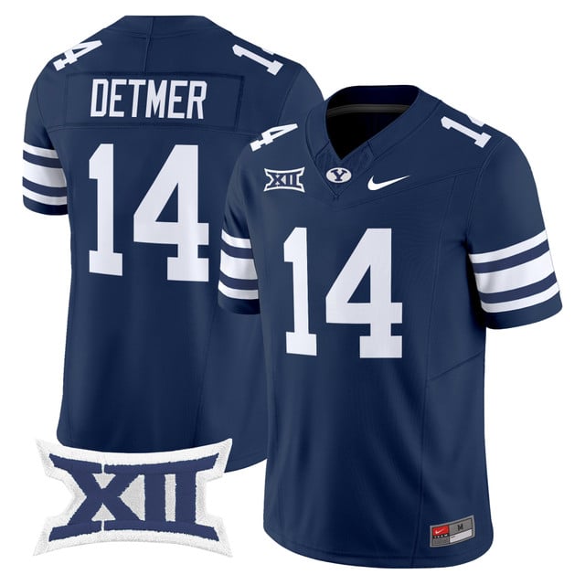 Men's BYU Cougars 2025 Vapor Limited Jersey navy #14 Ty Detmer
