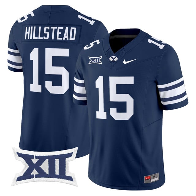 Men's BYU Cougars 2025 Vapor Limited Jersey navy #15 McCae Hillstead