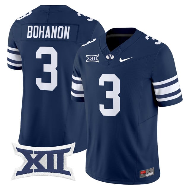 Men's BYU Cougars 2025 Vapor Limited Jersey navy #3 Gerry Bohanon