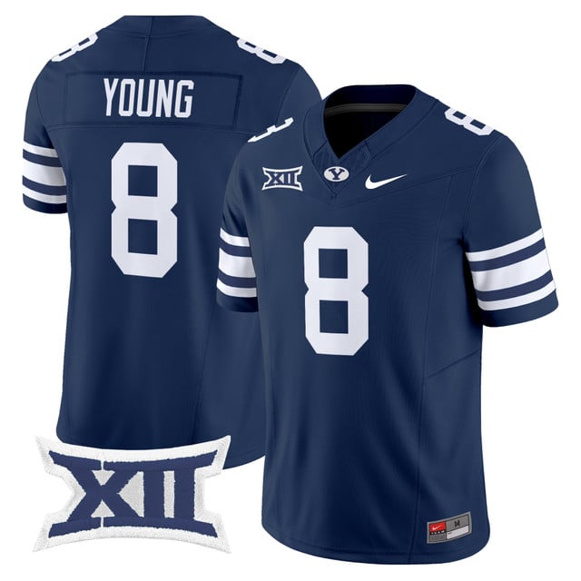 Men's BYU Cougars 2025 Vapor Limited Jersey navy #8 Steve Young