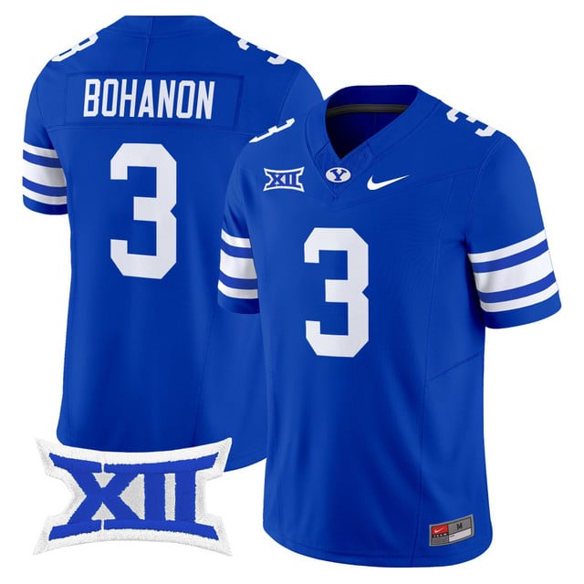 Men's BYU Cougars 2025 Vapor Limited Jersey royal #3 Gerry Bohanon