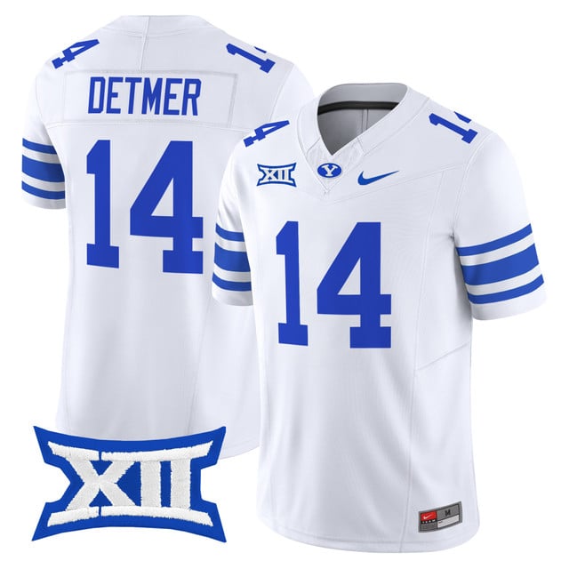 Men's BYU Cougars 2025 Vapor Limited Jersey white #14 Ty Detmer