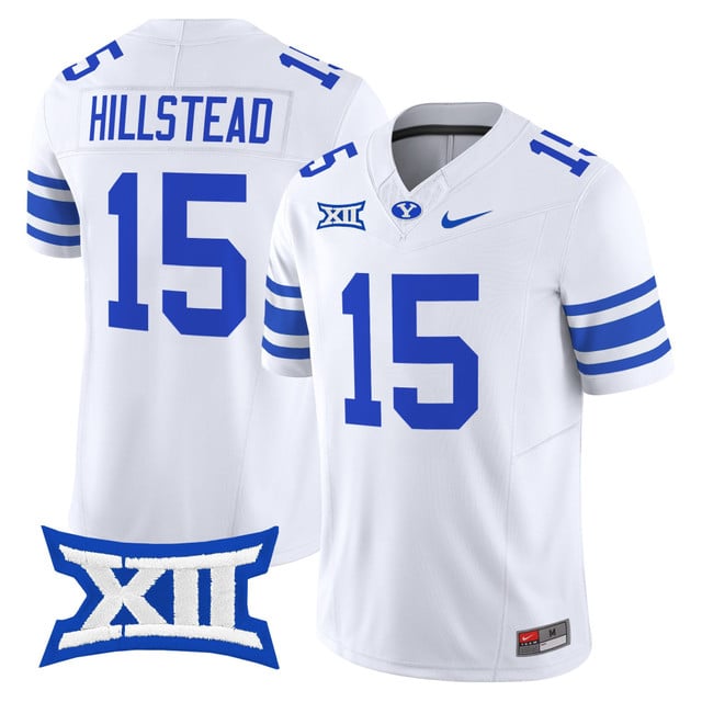 Men's BYU Cougars 2025 Vapor Limited Jersey white #15 McCae Hillstead