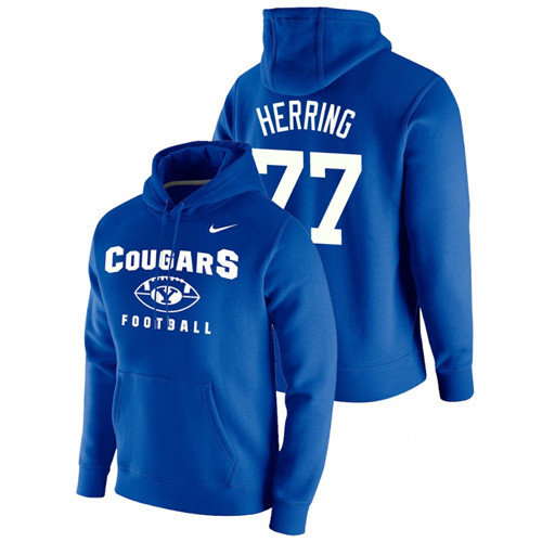 Men's BYU Cougars Chandon Herring Royal Oopty Oop Pullover Football Hoodie