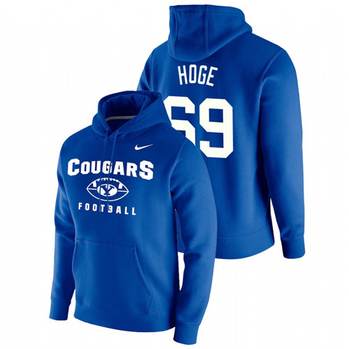 Men's BYU Cougars Tristen Hoge Royal Oopty Oop Pullover Football Hoodie