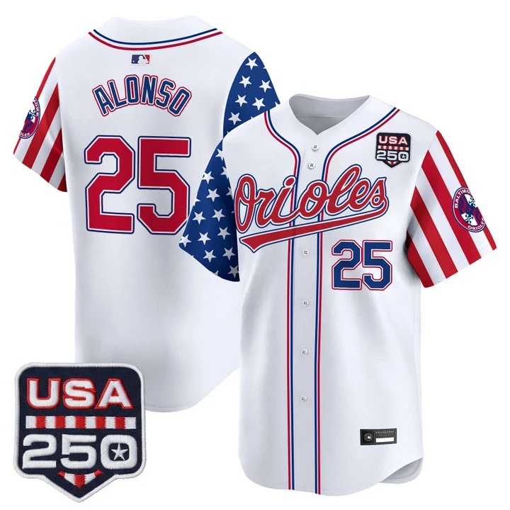 Men's Baltimore Orioles America 250 Edition Vapor Premier Limited Jersey #25 PETE ALONSO