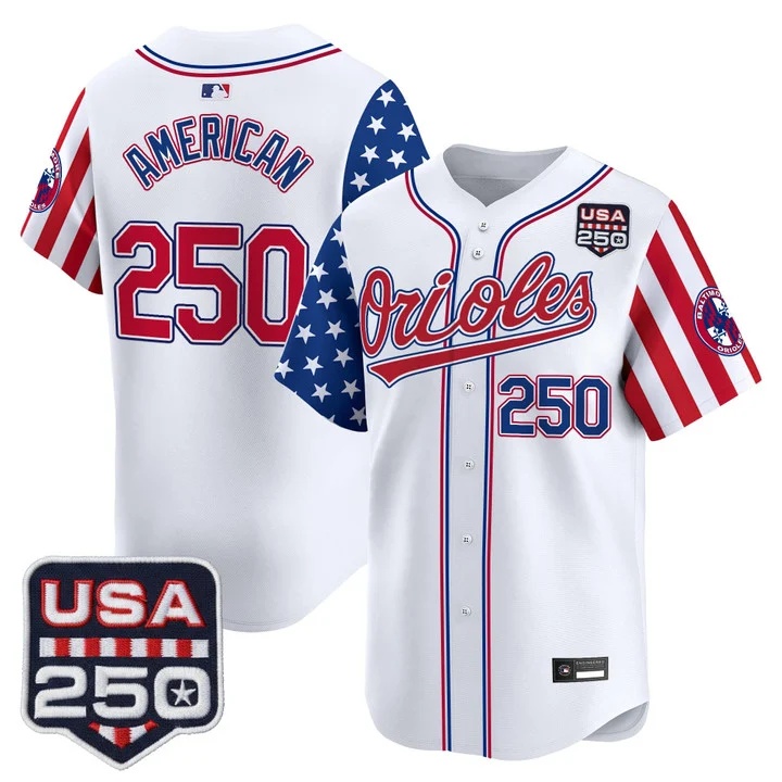 Men's Baltimore Orioles America 250 Edition Vapor Premier Limited Jersey #250 AMERICA