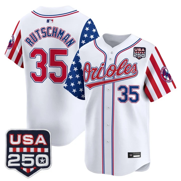 Men's Baltimore Orioles America 250 Edition Vapor Premier Limited Jersey #35 ADLEY RUTSCHMAN