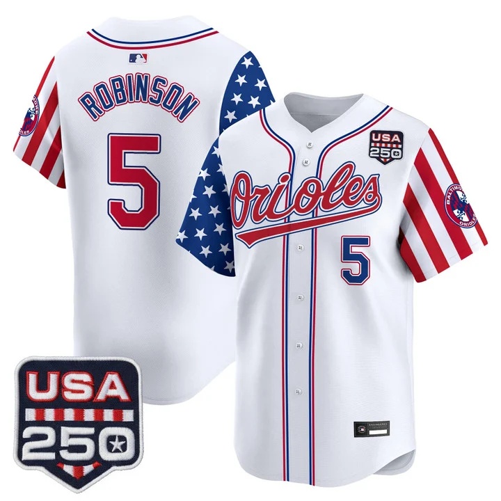 Men's Baltimore Orioles America 250 Edition Vapor Premier Limited Jersey #5 BROOKS ROBINSON