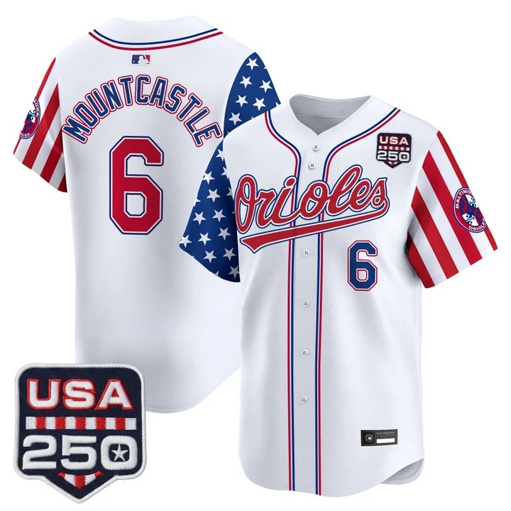 Men's Baltimore Orioles America 250 Edition Vapor Premier Limited Jersey #6 RYAN MOUNTCASTLE
